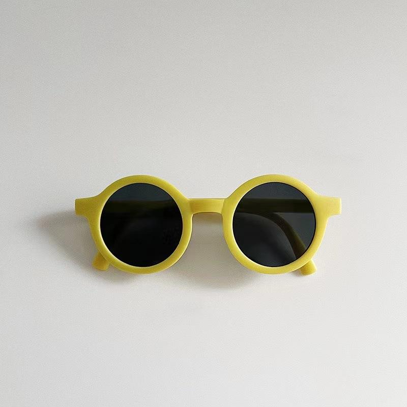 Kinder-Sonnenbrille Faltbar Mädchen Baby Rund Silikonbrille UV-Schutz Jungen-Sonnenbrille