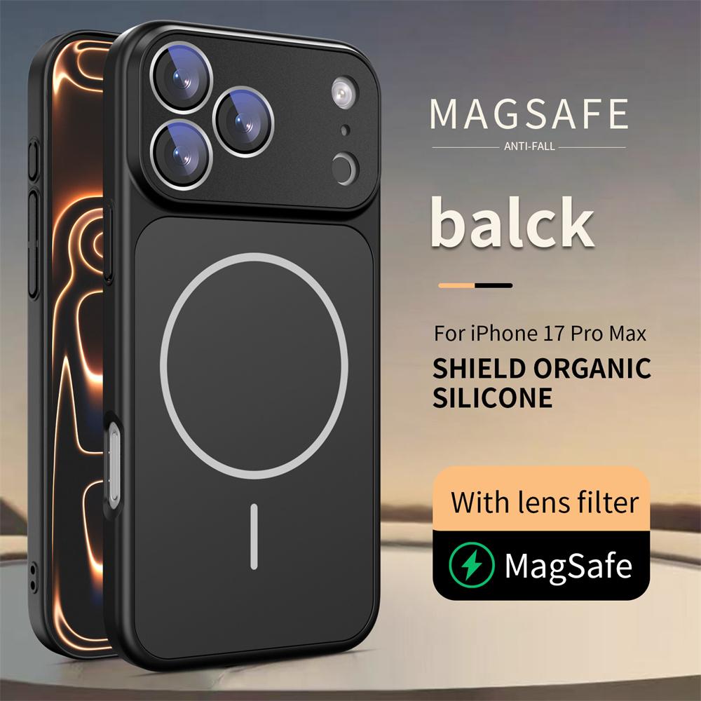 

for Magsafe Magnetic Stand Shockproof Phone Case for iPhone 17 Pro Max Air 16 Pro 15 14 13 Liquid Silicone Protect Cover For iPhone 16 Pro