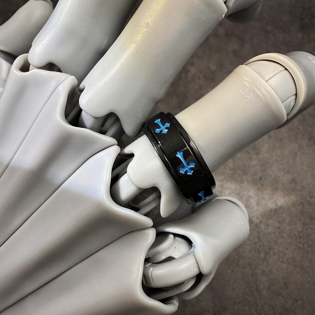 Rotatable Orthodox Cross Stainless Steel Ring For Men Women Punk Gothic Edgy Zircon Unisex Christian Accessories Blessing Gift