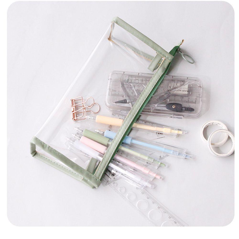 Cosmetics Pouch Students Gifts Zipper Pen Pouch Transparent Pencil Bag Pencil Case Storage Bag