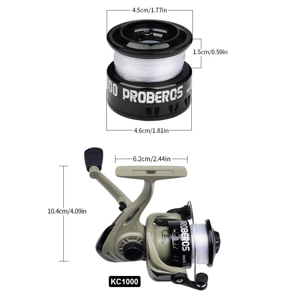 Ultralight 1000 Series Lure Spinning Reel for Beginners - Ideal for Sea Fishing
