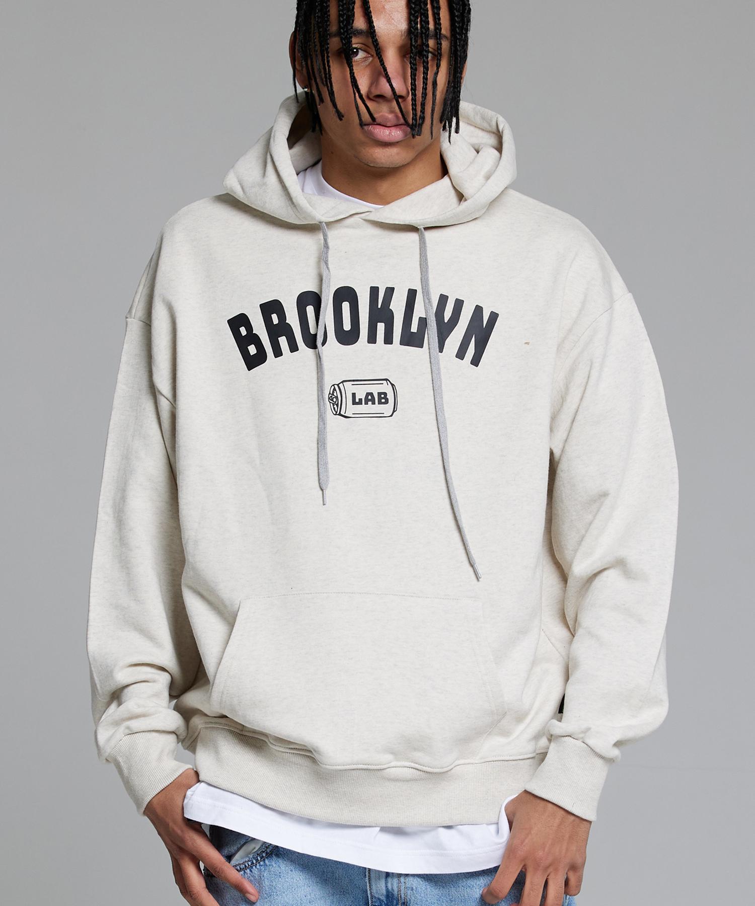 Cream Soda Lab Brooklyn Natural Fit Hoodie Oatmeal Black L