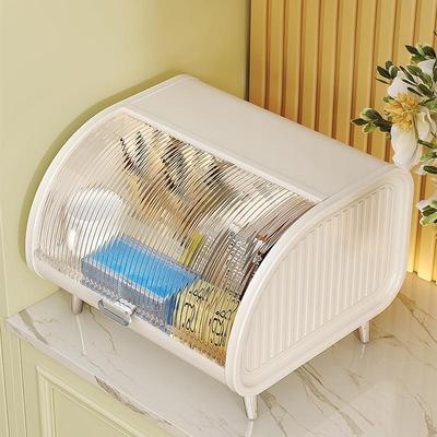 High-End Transparent Desktop Storage Box with Lid for Skincare and Cosmetics