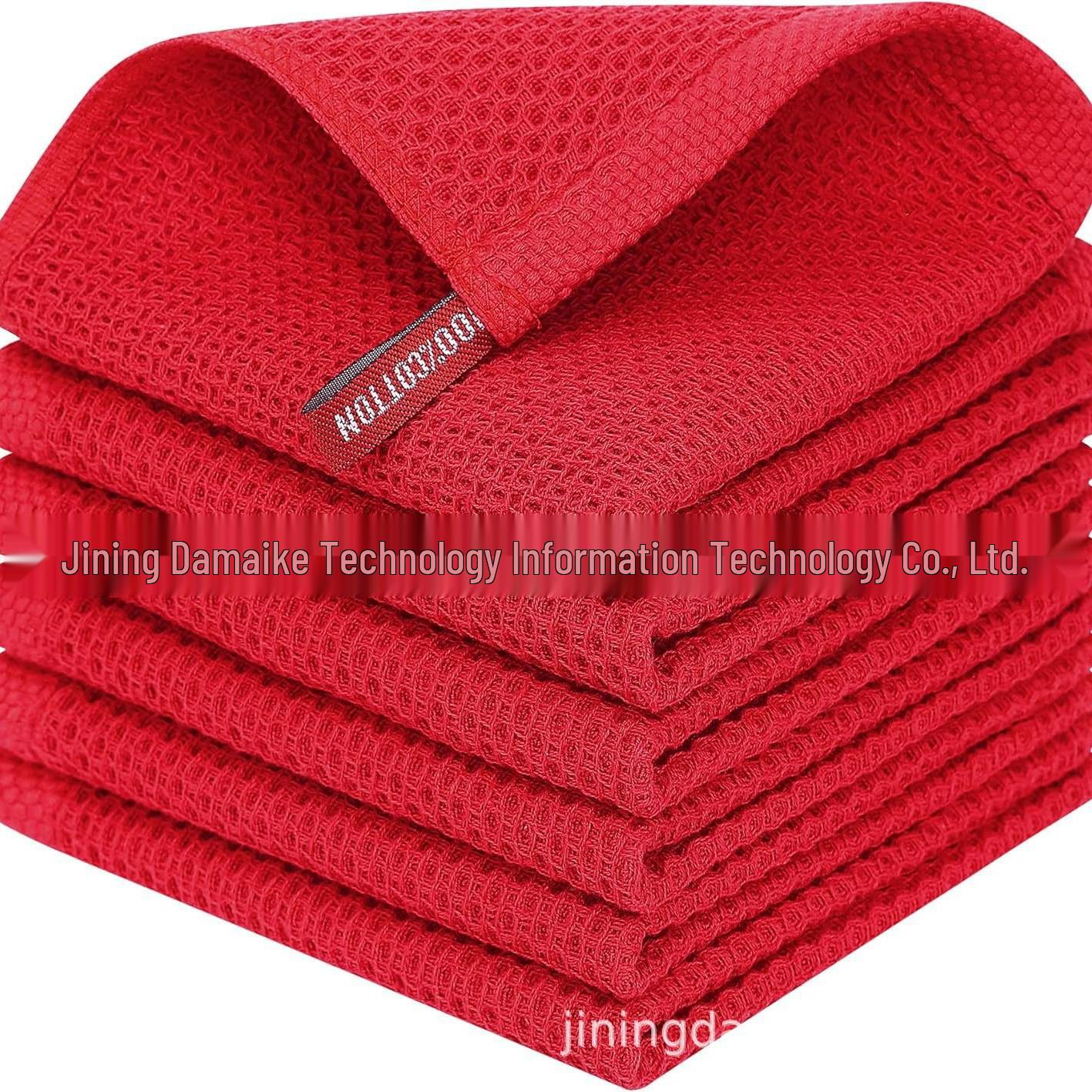 

VIP Honeycomb Waffle Cotton Towel & Washcloth Set: Large Hand, Dish & Tea Towels for Cleaning 30*30 cm 31g