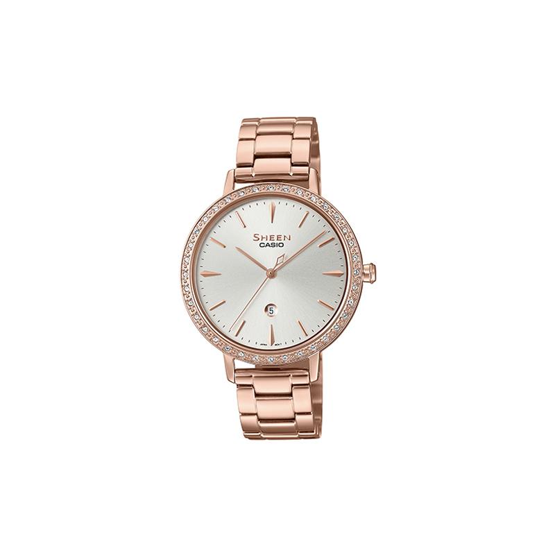

Casio SHEEN series Elegant series Favorite model for fashionable business designers Date display Quartz movement Stainless steel strap SHE-4535PG-7AU золотой