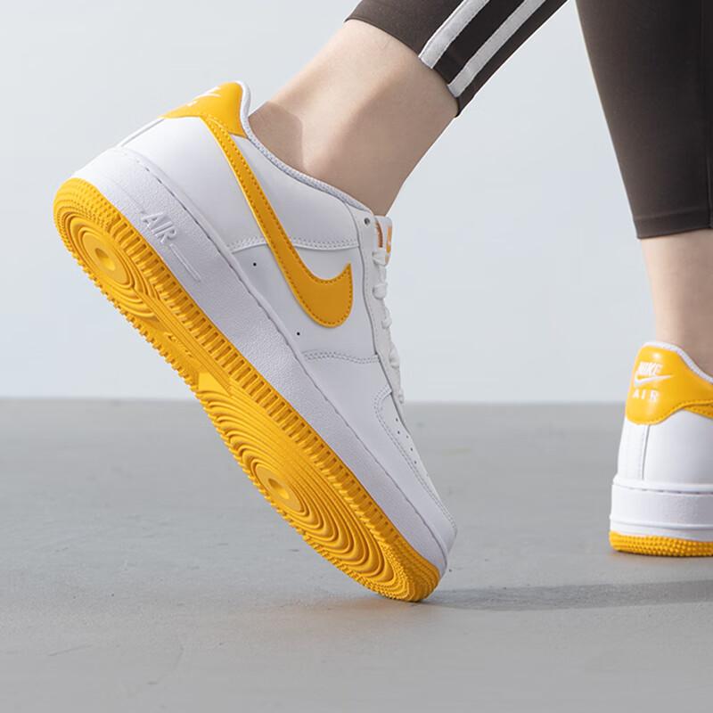 Nike Air Force 1 GS White University Gold Kids Sneakers FV5948-109