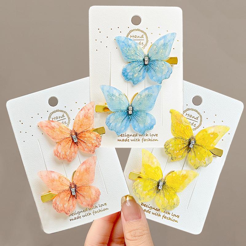 4/6 Stück Bunte Schmetterlingsschleife Haarspange für Baby Mädchen Niedliche Rhie Seite Haarspangen Prinzessin Fee Haarnadel Set Mode Accessoires