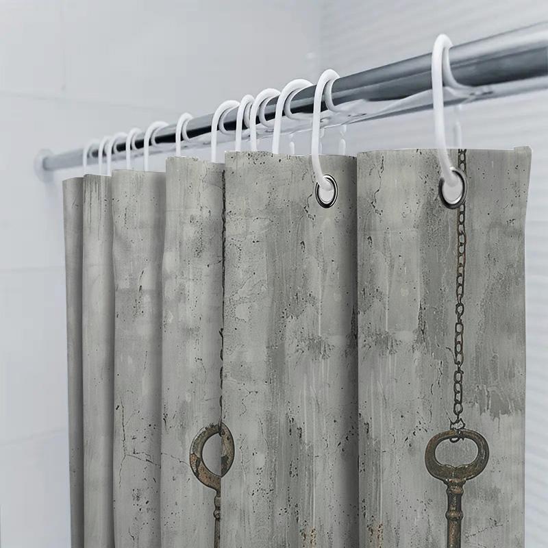 Vintage Keys Shower Curtain | Industrial and Rustic Bathroom Decor