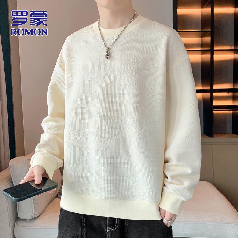 ROMON Men's Fall/Winter Crewneck Sweatshirt