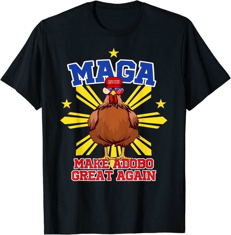 

New Limited Funny Chicken Adobo Proud Pinoy Filipino Gift T-Shirt Tops Tee M