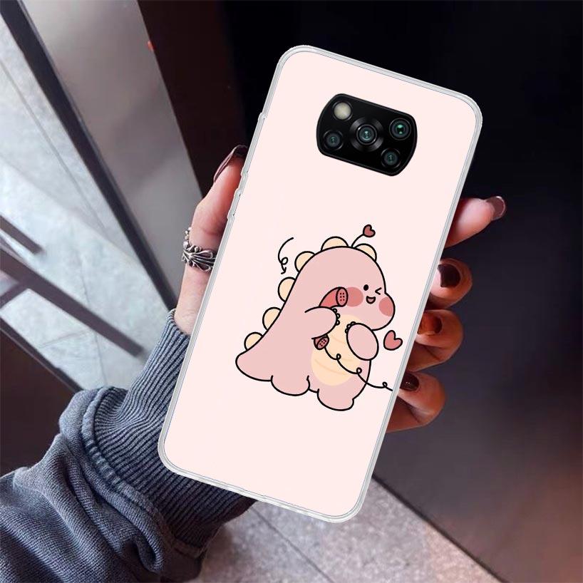 

Cute Cartoon Dinosaur Baby Phone Case For Xiaomi Poco X7 X6 X5 Pro F7 Ultra Redmi 15C 15 13 13C 12 12C 10 10A 10C 9 9A 9C 9T She Xiaomi Poco X7 Pro