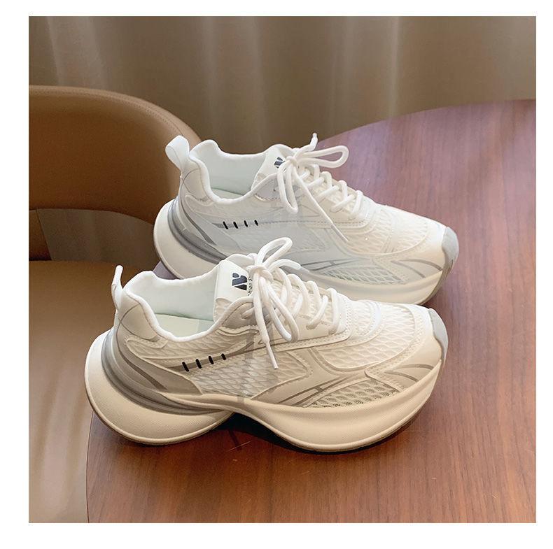 Mesh Breathable Casual Sports Women's Shoes Summer Versatile Thick-soled Heightening Running Shoes
