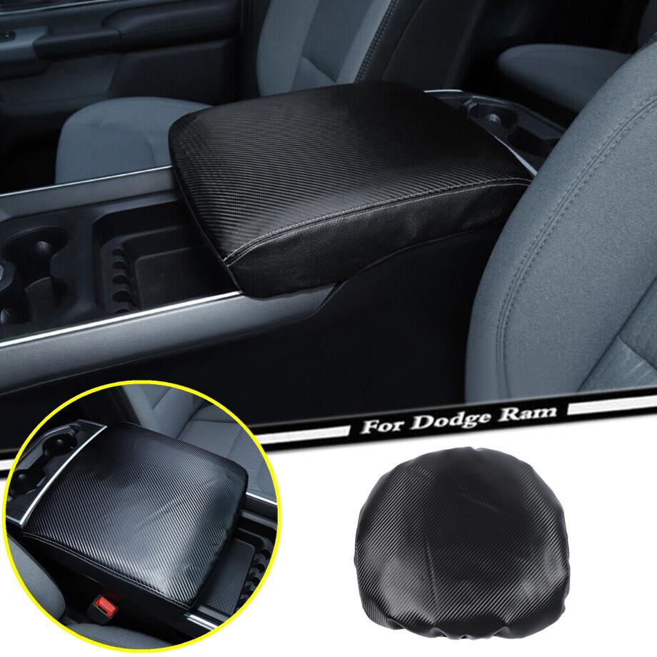 For 2019-2024 Dodge RAM 1500 Carbon Center Console Armrest PU Leather Pad Cover