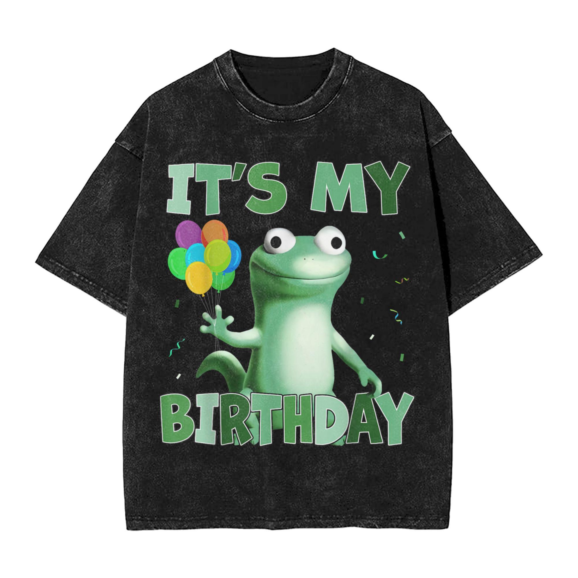 Funny Weirdcore Animal Lizard Lizard Lizard Meme T Shirt Washed 100% Cotton T-Shirts for Men Women Printed Tee Shirt S