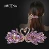 Swan Rhinestone Alloy Hair Clip - Versatile Large Spring Clip for Women's Hairstyles