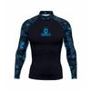 Herren Langarm Rash Guard UPF 50 UV-Schutz Schnelltrocknend Kompression Badesachen Surfen Tauchen Wassersport