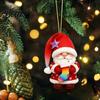 2D Flat Acrylic Hanging Venue Background Pendant for Xmas Tree Christmas Mantel Garland Decor Colorful Santa Gnome Ornaments Mantel