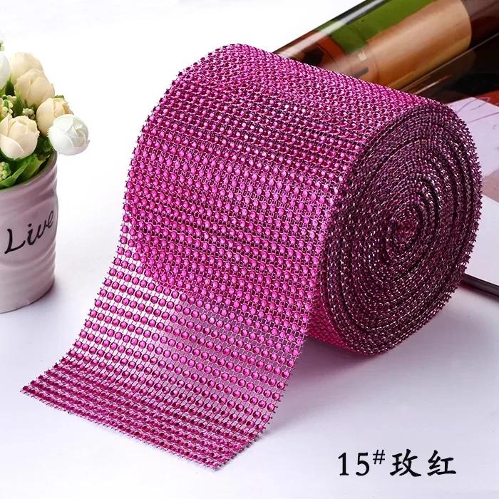 1Yard Sparkle 24Row DiamondRhinestones Ribbon Rhinestone Ribbon Silver Crystal Mesh Rhinestone Wrap DIY Crafts Wedding Decor