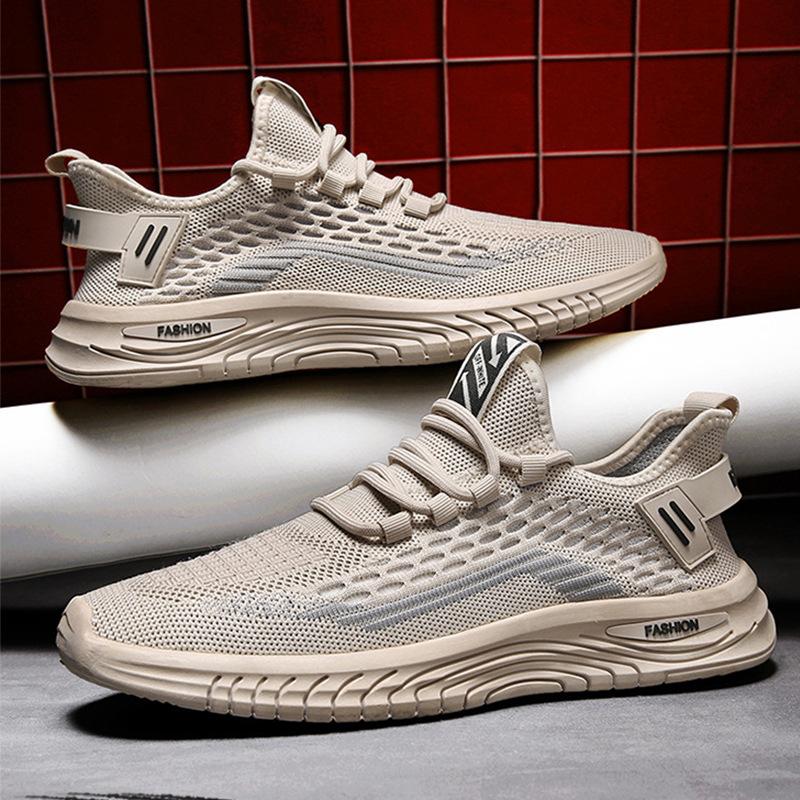 New Men's Breathable Autumn Comfortable Running Shoes Mesh Sports Casual Shoes Lightweight Coconut Shoes Outdoor Men's Shoes