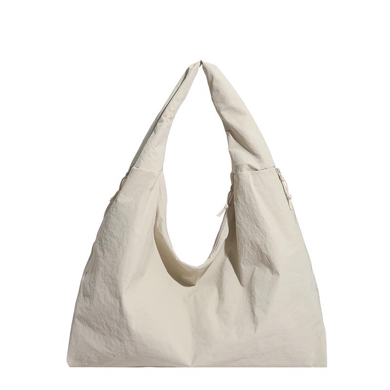 Versatile Women's Casual Large Capacity Tote - Simple Fabric Shoulder Bag, New Lazy Style Dumpling Design