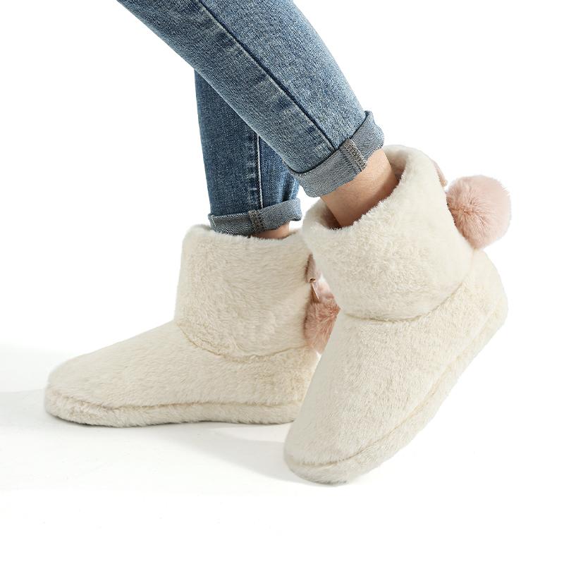 Fashion Litfun Warm Plush Cotton Boots For Women Winter Casual Fur Fluffy Snow Boots Soft Comfort Non-slip Snow Boots Cute Cotton Shoes