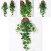 Epipremnum Aureum Green Plant Leaf Wall Hanging With Silk Flower Material For Home Decor And Wedding Decoration