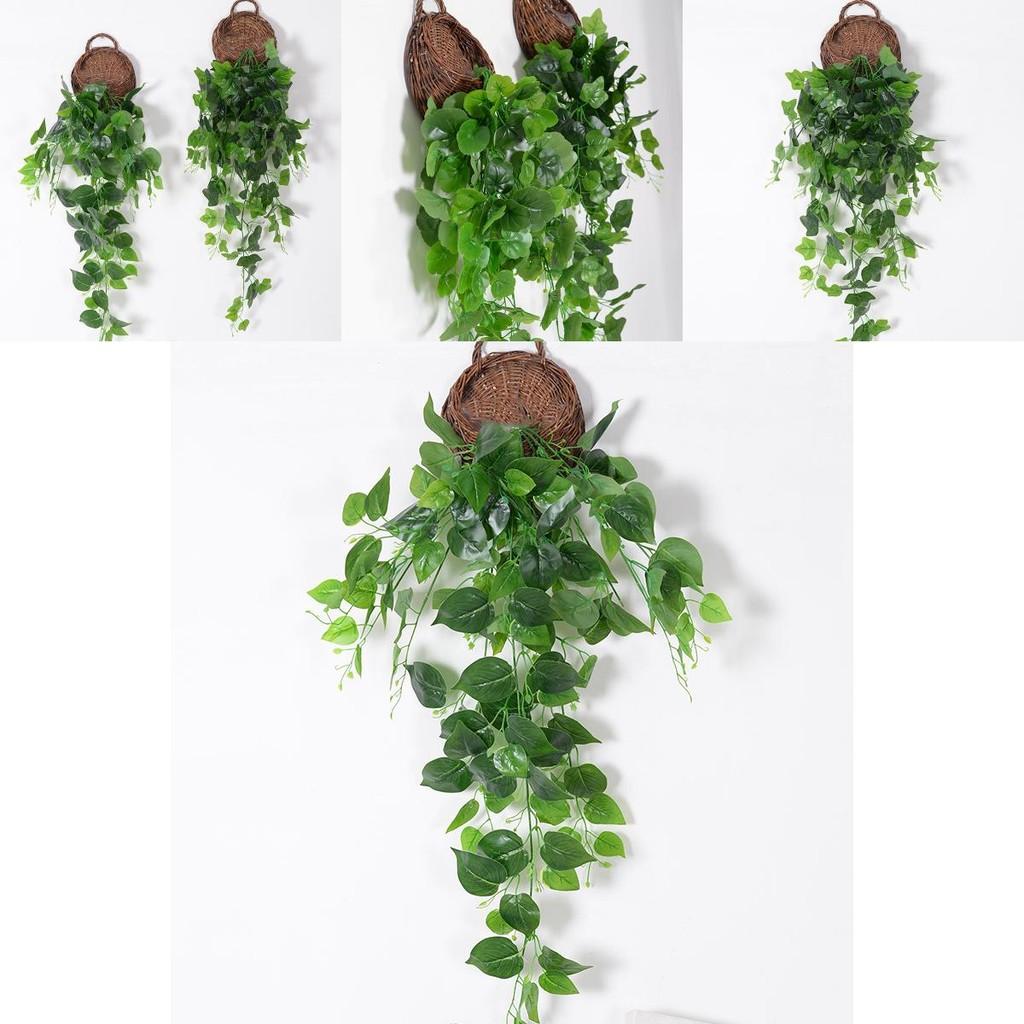 Epipremnum Aureum Green Plant Leaf Wall Hanging With Silk Flower Material For Home Decor And Wedding Decoration