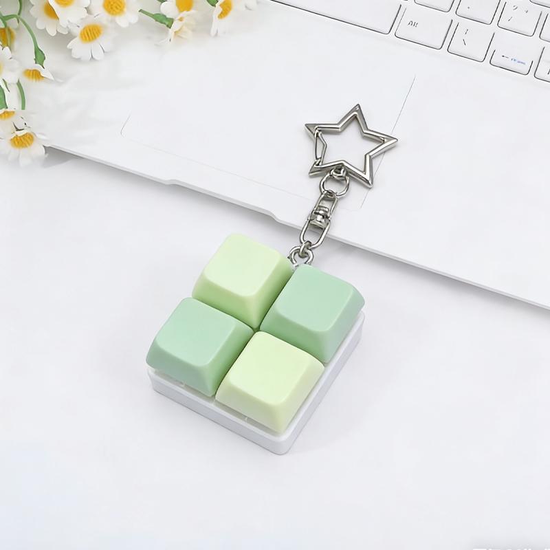 4/5/9 Keys Mechanical Keyboard Axis Tester Button Keycap Keychain Keyboard Keychain Toy Finger Keyboard Caps Toy