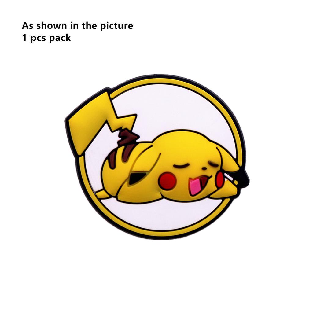 1pcs Cartoon PVC Shoe Charms Cute Pikachu Squirtle Clog Pins Sandal Decorations Shoes Accessories Backpack Buckle