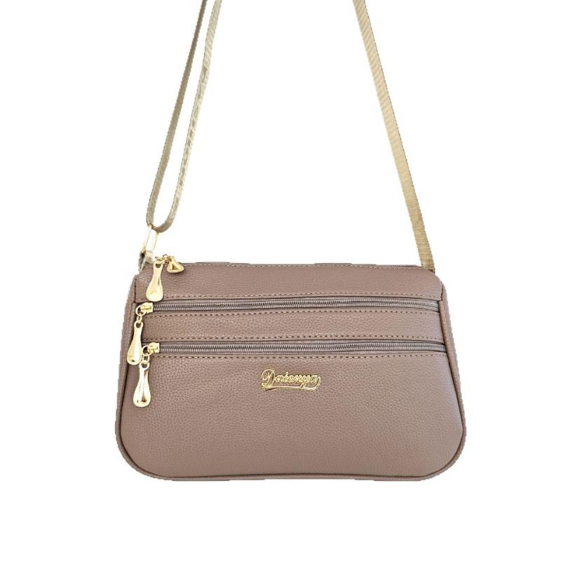 Spring new multi-layer zipper shoulder women's small bag trend oblique span shoulder bag large capacity