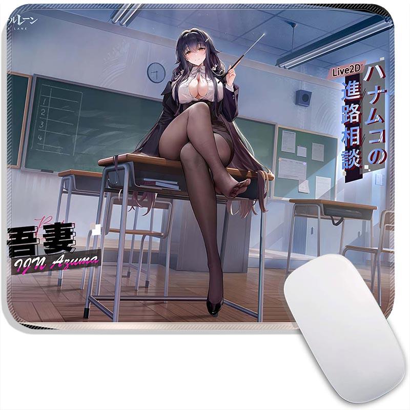 Anime Standard Mouse Pad Azur Lane Ulrich Alsace Azuma Small Gaming Mousepad Travel Mouse Mat Plymouth Non-Slip Office Mousemats