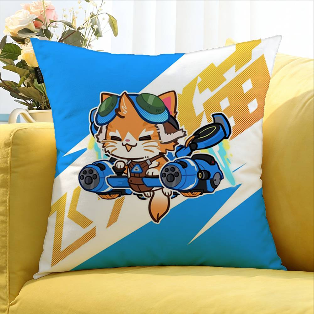 Game Jetpack Cat Sombra Overwatch Various Sizes Square Pillow Case For Car Home Bedchamber Decor