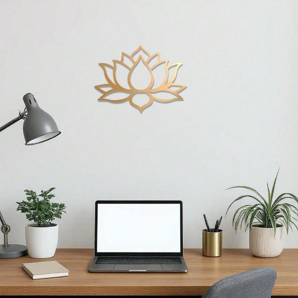 1 pièce Art Mural Mandala Lotus Vintage Sculpture Métal Décor Jardin Intérieur Extérieur Cadeau Spirituel Halloween Noël Bohème Patio Suspendu