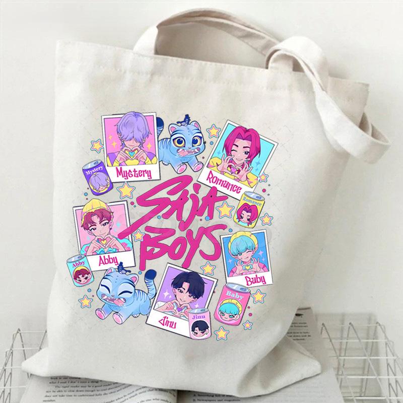 KPop Demon Hunters Student Everyday Versatile Shoulder Bag Fashion Demon Hunters Canvas Bag