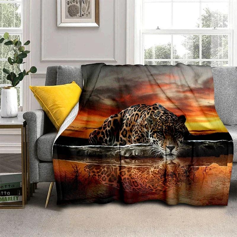 Tigerpläd Djur Supermjuk Varm Fluffig Fleece Lätt Flanellpläd Mysig Pälsklädd Plysch Sängkläder Pläd Gåva