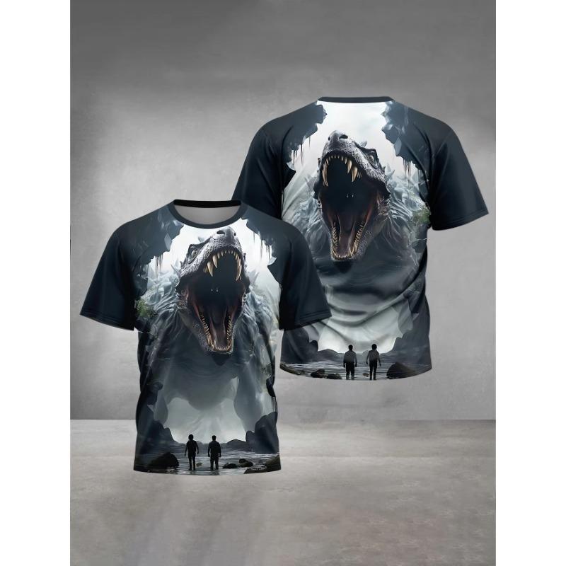 Children's Clothing Boys Girls  Printed Dinosaur T-Shirt Summer Short Sleeve Boy Clothes Casual Children top Kids Clothing