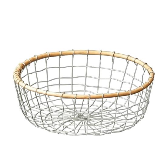 Storage Basket, Stainless Steel Woven Multi-Purpose Organizer, Large Capacity Stackable Fruit Bowl for Kitchen Bathroom Bedroom And More