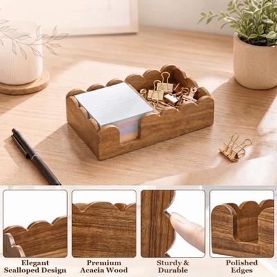 Non-slip Sticky Note Holder Space Saving Office Storage Box Simple Card Organizer  School