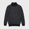 Men's Trendy Striped Slim Turtleneck Sweater for Autumn & Winter