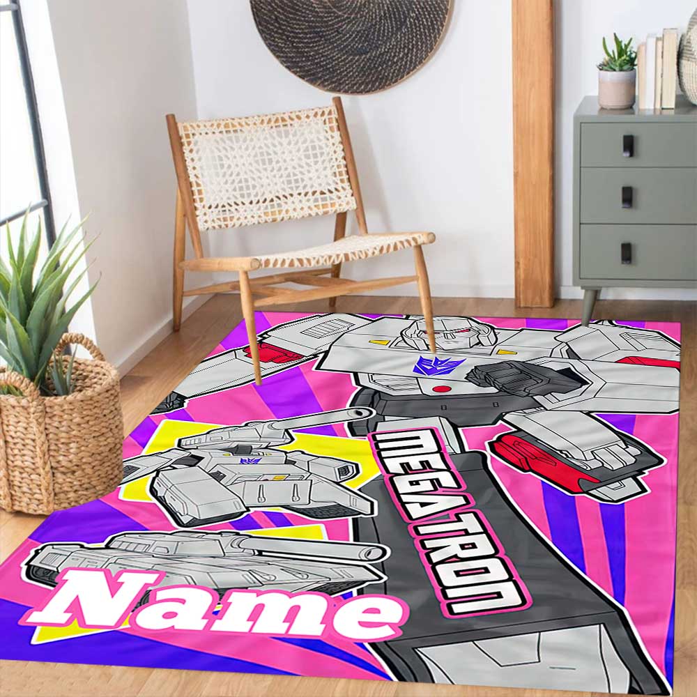 Love Transformers (2) Customize your name rug, office chair cushion, home bedroom living room gift.