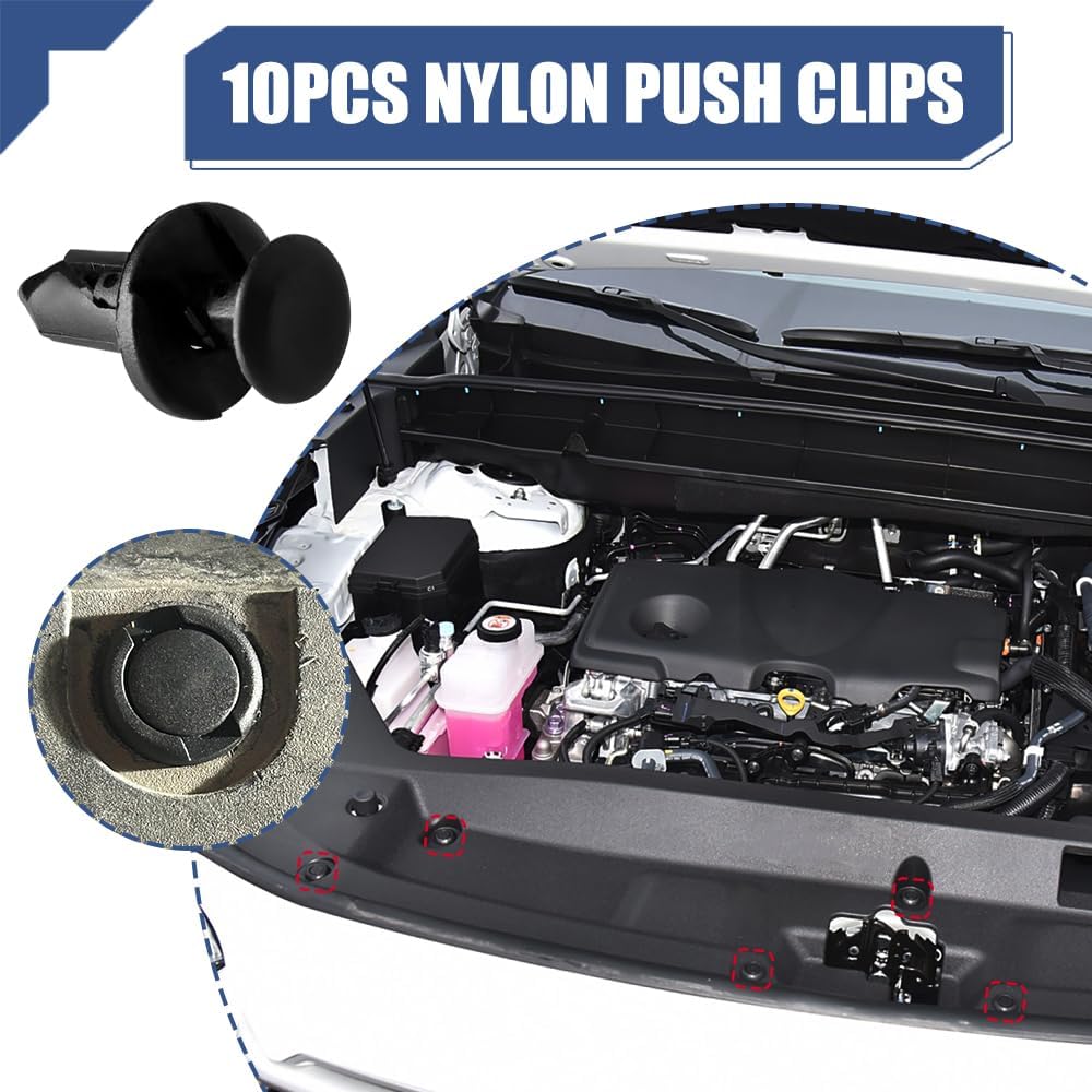 35PCS Engine Under Cover Splash Shield Guard Body Bolts Screws, Car Bumper Clips, Bumper Fender Liner Push Retainer Fastener Rivet Clip and U-Nut,