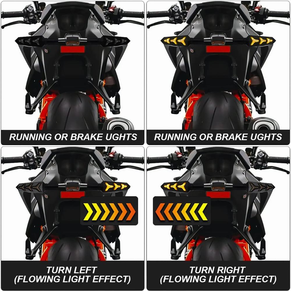 4 шт. светодиодные указатели поворота для мотоцикла — фото 9