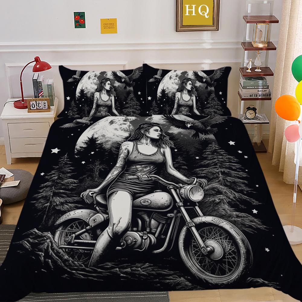 Beauty Skull Printed Bedding Cover Twin Size Microfiber Home Textiles Teen Cool Fashion Home Bedclothes