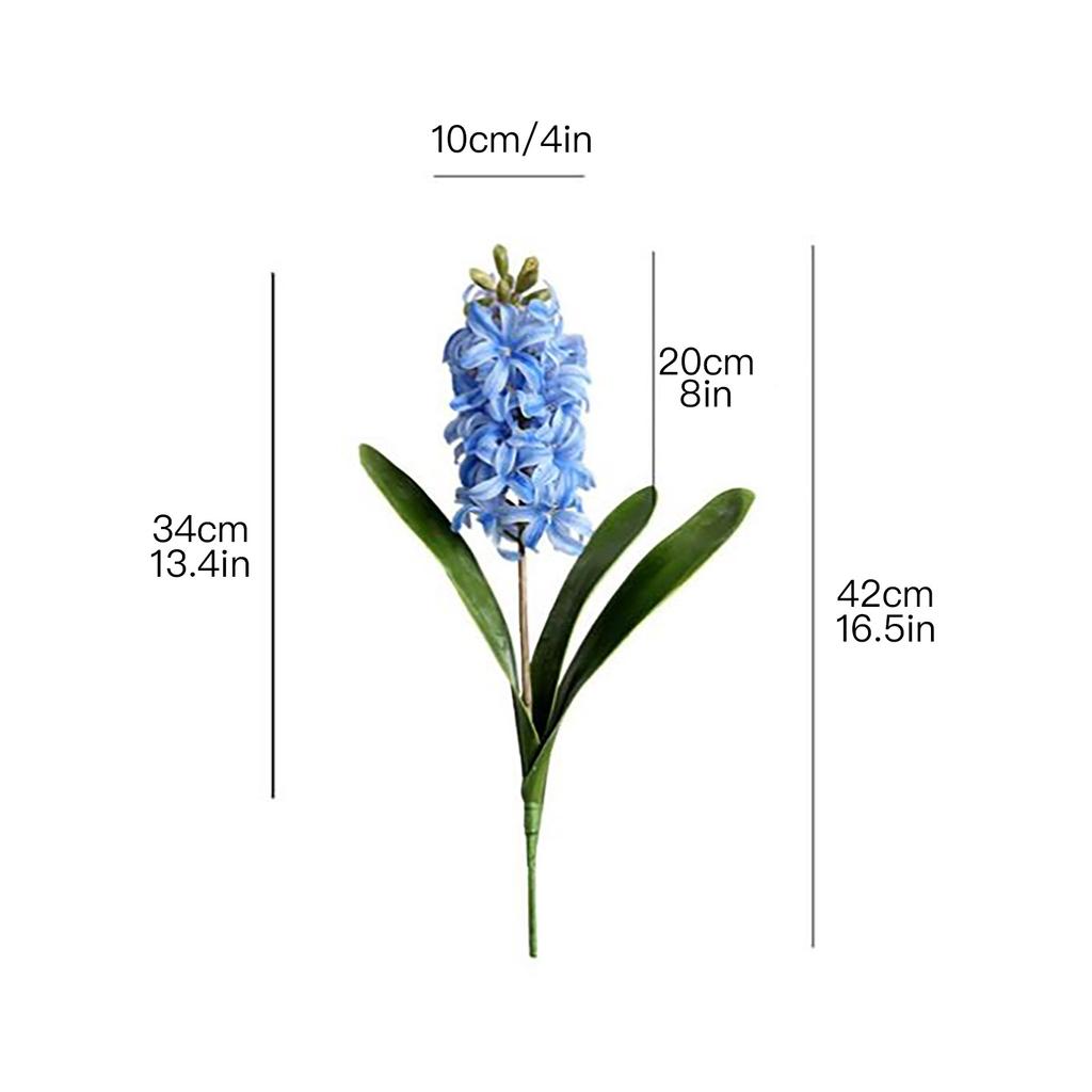 Artificial Hyacinth Orientalis PE Multifunctional Artificial Hyacinth Orientalis Bouquet Decor for Kitchen Windowsill