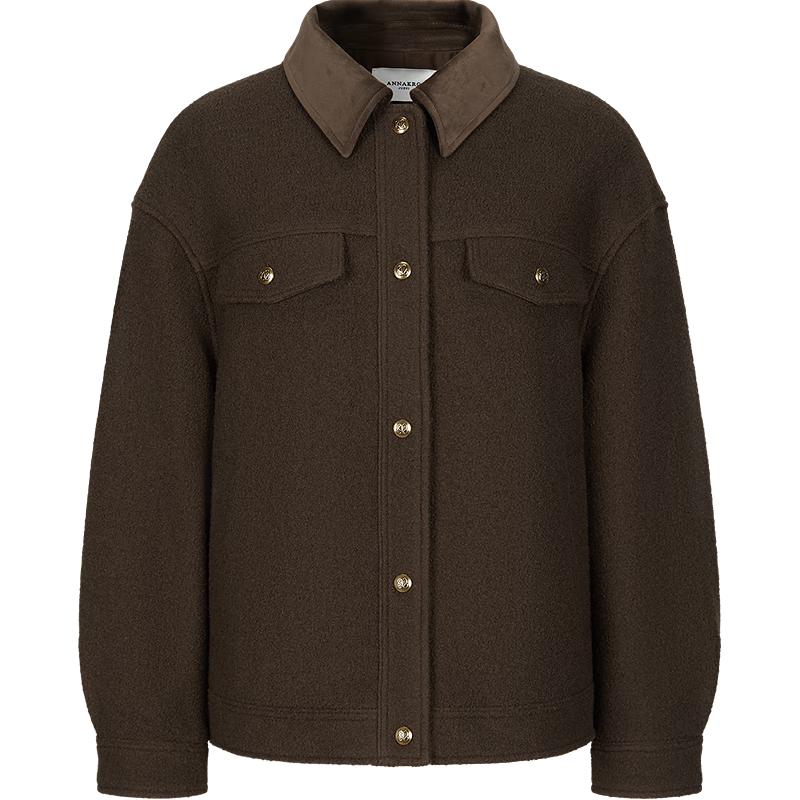 

Женская куртка для охоты Annaco в американском ретро-стиле из буклированной шерсти L