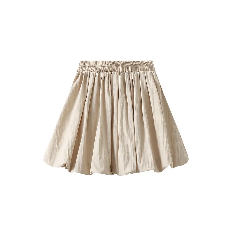 Women's 2025 Fluffy Pleated Bubble Lantern Half-Skirt - Casual Summer Short Skirt