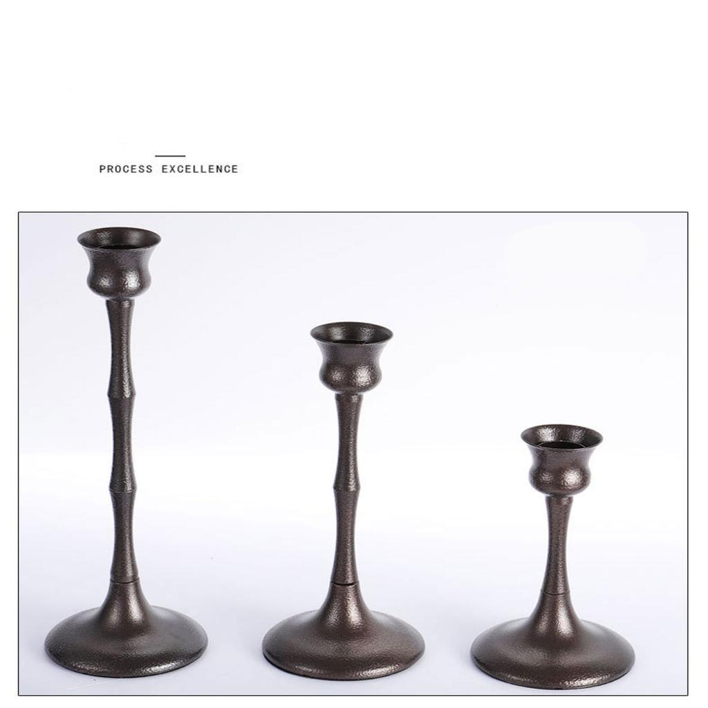 Kreativní retro svícen, Kovový kovaný podnos na svícny, Večeře při svíčkách, Základna na svíčku, Svícen na železném sloupku