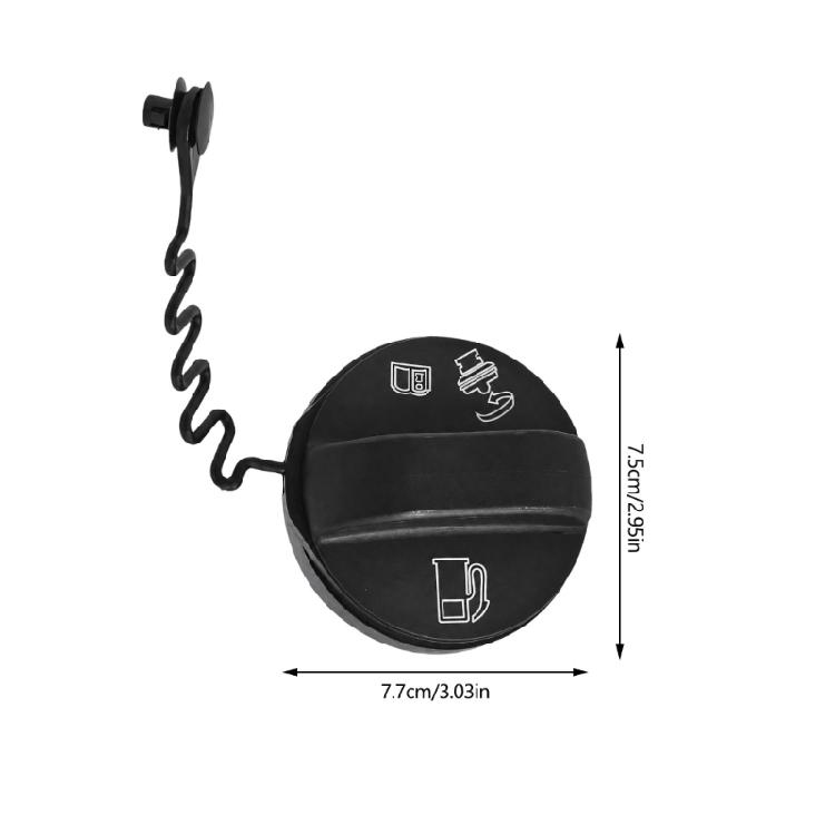 Molded-Grip Fuel Tank Cap 94564508, Tethered Replacement Closure with Integrated Flexible Seal and No Screwdriver or Wrench Required