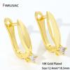 18K Gold Plated Zircon Shvenzy Earrings Making Supplies,Brass DIY Creative Basic Earwire Stitches Earring Hooks Accessories