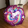 1pc Rainbow Unicorn Fantasy Art Umbrella with Plastic Handle,Suitable for All Seasons Home Travel Outdoor UmbrellaDD1407